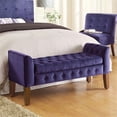 thumbnail image 2 of HomePop Velvet Tufted Storage Bench and Settee, Mu, 2 of 12