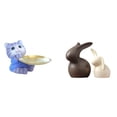thumbnail image 1 of Bandeja de cerámica con forma de oso y gato, ideal como bandeja de resina, organizador decorativo, ideal para dormitorios, salas de estar, oficinas, r, 1 of 8