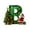 B, variant on yulier 26 Initial Letter Christmas Ornaments, Green Personalized Christmas Initial with Christmas Tree and Santa Claus, Christmas Tree Decoration Hanging Pendant Xmas Gifts for Kids