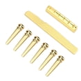 thumbnail image 3 of GOOHOCHY 6 String Folk Guitar Brass Bridge Saddle and Nut and 6pcs Guitar Bridge 02107 (Golden), 3 of 8