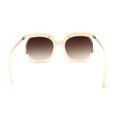 thumbnail image 4 of Eccentric Half Rim High Temple Runway Fashion Sunglasses Ivory Brown, 4 of 4