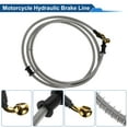 thumbnail image 5 of 190cm Motorcycle Brake Clutch Oil Hose Line Nylon Stainless Steel Wire Braid PU Motorcycle Hydraulic Brake Line for Motorcycles Dirt Bikes Silver Tone, 5 of 6