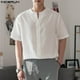 thumbnail image 2 of INCERUN Tops 2024 estilo coreano atractivo para hombres moda cuello en V camiseta casual streetwear simple sólido manga corta camiseta S-5XL, 2 of 5