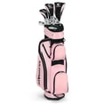thumbnail image 1 of Costway Set de Palos de Golf para Mujeres Incluye Driver en Aleación de Aluminio 460 cc Madera Fairway 3 Hibrido 4 Hierros 6 7 8 9 Putter Rosa, 1 of 8
