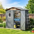 thumbnail image 3 of Outvue 6x4FT Outdoor Steel Storage Shed with Lockable Door, 3 of 8