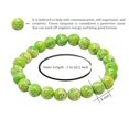 thumbnail image 2 of Green Turquoise Bracelet - 8mm Beaded Stretch Bracelet and Healing Stones, 2 of 5
