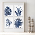 thumbnail image 2 of PixonSign 4 PCS Adhesive Canvas Poster Watercolor Blue Tropical Leaves Frameless Wall Art Nature Wilderness Digital Modern Art Decorative Botanical Floral Elements Print Set - 11"x14", 2 of 5