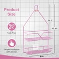 thumbnail image 5 of Pink Shower Caddy Over Shower Head, Pink Bathroom Accessories, Gift for Girlfriend, Wife, Little Girl, 5 of 14