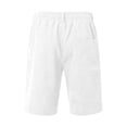 thumbnail image 4 of FUZHIQ Mens Shorts Casual 7 Inch Inseam Elastic Waist Solid Board Shorts Breathable Walking Summer Shorts Solid Splice Pocket,L, 4 of 5