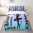 thumbnail image 2 of jejeloiu Ballet Dancer 7pcs Bedding Comforter Set,Butterfly Slihouette Queen Bedding Sets,Purple Blue Black Queen Sheet Sets For Girls,Breathable Home Decor, 2 of 8