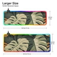 thumbnail image 3 of Tropical Plants RGB Gaming Mouse Pad Large Keyboard Mat Rubber Base 13 Light Modes, 3 of 6