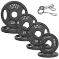 thumbnail image 1 of Set de discos de pesas para barra Fitvids 20,5 kg con agarre de 2", 1 of 7