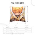 thumbnail image 4 of Funda de cojín de pana suave Demon Slayer, 18 x 18 pulgadas, funda de almohada decorativa para sofá, dormitorio, cama, silla y sala de estar, 4 of 8