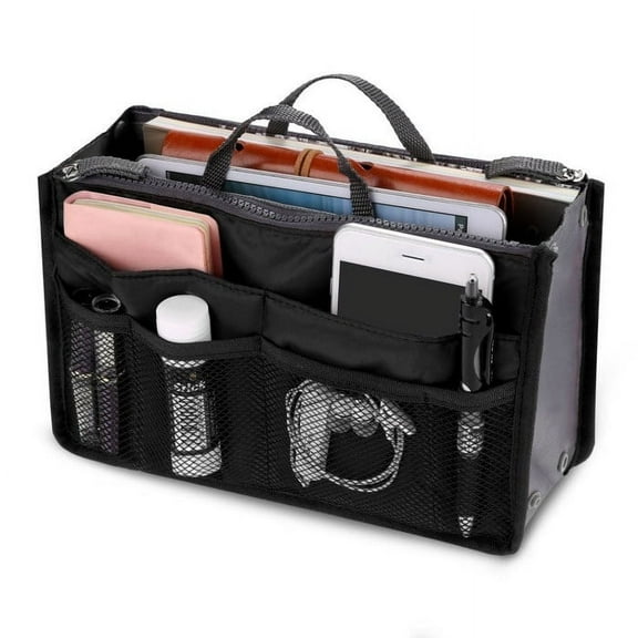 Women Practical Travel Cosmetic Makeup Insert Pouch Toiletry Organizer Handbag Storage Purse