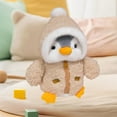thumbnail image 3 of Penguin Plush Toy, Soft Stuffed Animal, Cute Crossdressing Furry Penguin Doll for Kids, Adorable Snuggly Children's Gift, Multiple Colors Pink Blue Brown, Cotton Material, 25x15x10cm Size, 3 of 7