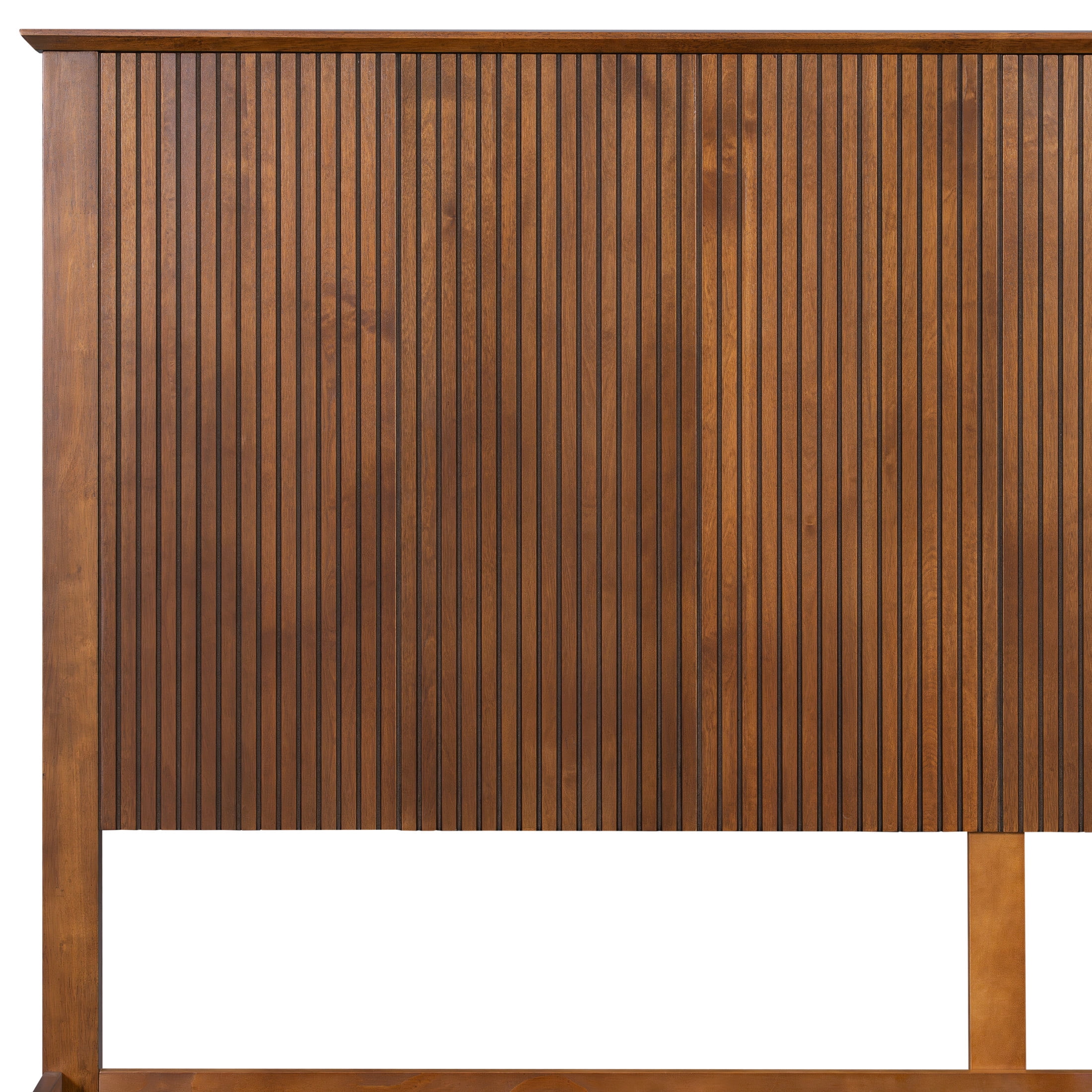 Christopher Knight Home Contemporary Queen Size Solid Wood Platform Bed Frame, Slat Support, Brown