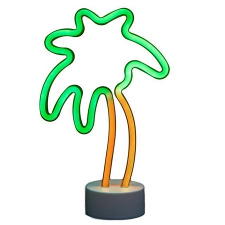 Neon Knight NKPALMTREE Neon Palm Tree USB or Battery Powered Nightstand Light