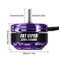 thumbnail image 3 of Motor Outrunner sin escobillas INJORA Fat Viper 2204 2400KV, 3 of 7
