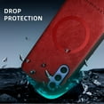 thumbnail image 6 of ELEHOLD PU Leather Case For Samsung Galaxy A25 5G Slim Magnetic Shockproof Cover, [MagSafe Compatible], [Lens&Screen Protection], Drop protection Case - Winered, 6 of 11