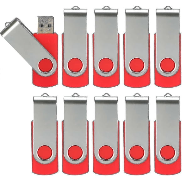2024 10 Pack Usb Flash Drives Usb 2.0 Thumb Drive Bulk Pack Swivel Memory Stick Fold Storage Jump Drive Zip Drive