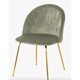 thumbnail image 1 of Silla Comedor Ocasional Lodia Velvet Grayge Gold Terzetto, 1 of 2