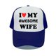 thumbnail image 1 of I Love My Awesome Wife Snapback Cap Couple Affection Heart Trucker Hats Valentine Day Husband Love Expression Baseball Cap YP06456-60cm for adult Gao Jinjia LED, 1 of 2