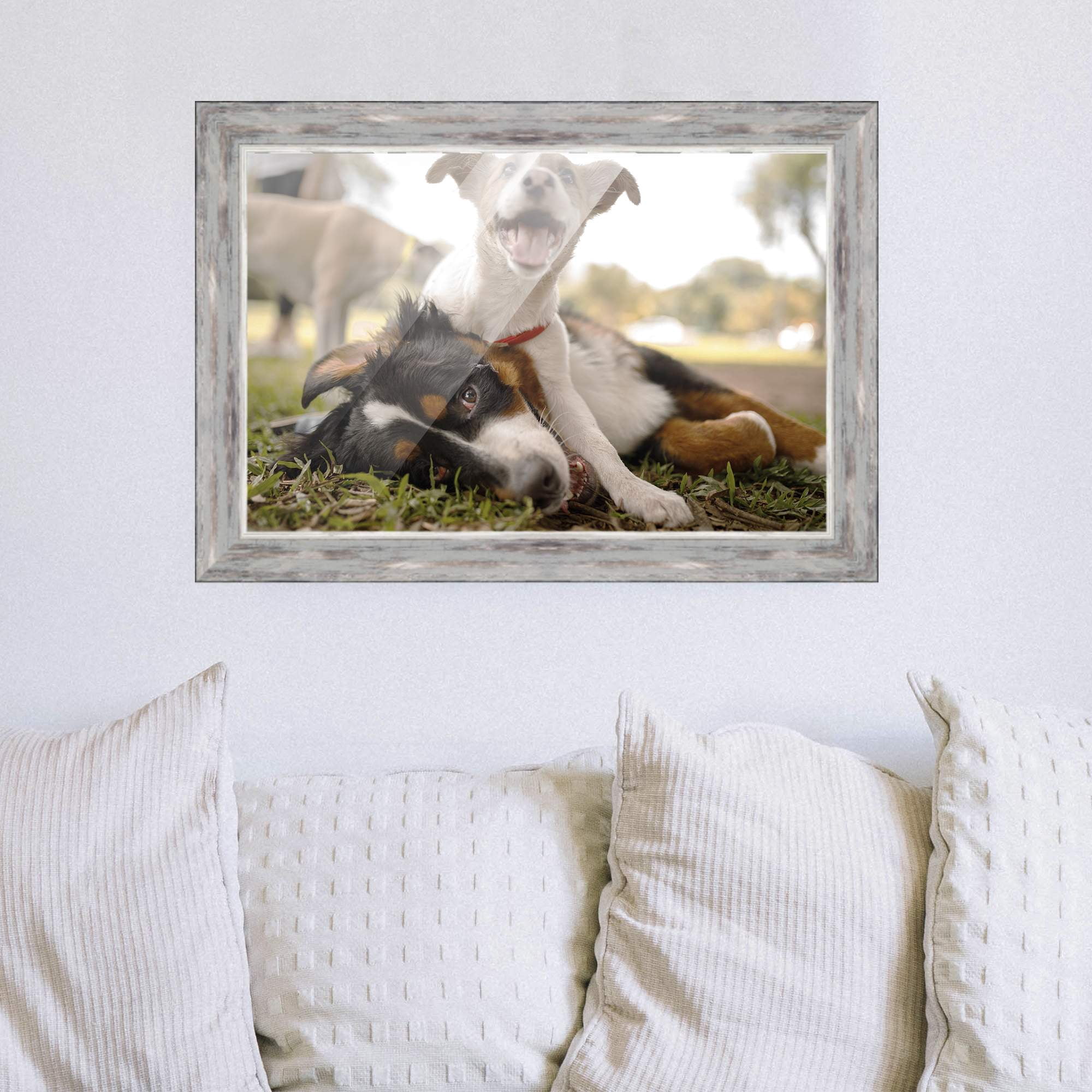 18x24 Frame Silver Real Wood Picture Frame Width 1.5 inches | Interior Frame Depth 0.5 inches |