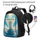 thumbnail image 2 of Fotbe Sunshine Cute Winged Cat Mochila con Estampado y Puerto USB para Hombre y Mujer, Mochila Antirrobo, Mochila de Viaje, Mochila Escolar, Mochila Universitaria, 2 of 7