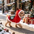 thumbnail image 7 of Christmas Pet Costume for Small Medium Dogs and Cats, Holiday Hoodie Outfit with 3D Print, Adjustable Drawstring, Stretch Fabric Party Dress Up, Multiple Sizes, Easy On and Off, 7 of 7