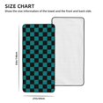 thumbnail image 2 of Bath Towels, Black And Teal Checkerboard Highly Absorbent Towels for Bathroom - Quick Drying Microfiber Bath Sheet Turkish Bath Towel for Bathroom Hotel Sport Yoga SPA Gym, 2 of 8