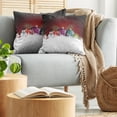 thumbnail image 5 of Ambesonne Christmas Throw Pillow Cover 2 Pack, Snowman with Hat, 18", Multicolor, 5 of 5