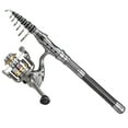 thumbnail image 3 of Lixada Fishing Pole Combo Set - Carbon Fiber Spinning Rod for Telescopic Fishing, 2PCS Rod and Reel, 3 of 7