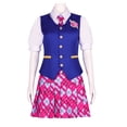 thumbnail image 3 of Conjunto De Uniforme Escolar Abrigo de mujer Camisa Chaleco Falda Ropa de Halloween Slim Fit Traje de festival plisado Ygjytge L Azul para Mujer, 3 of 9