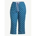 thumbnail image 3 of Joyspun Women's Woven Cropped Pajama Pants, Sizes S to 3X, 3 of 6