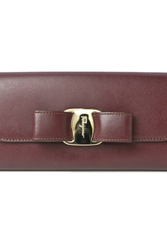 Pre-Owned Salvatore Ferragamo Ferragamo Pass Salvatore Long Wallet Valara Ribbon...