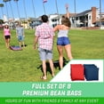 thumbnail image 5 of GoSports 3 x 2 ft American Flag Design Cornhole Game Set - Includes Two 3 x 2 ft Boards, 8 Bean Bags, and Carry Case, 5 of 7