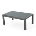thumbnail image 6 of Noble House Cape Coral Outdoor Grey Aluminum 4 Pc Loveseat Chat Set, 6 of 7