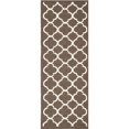 thumbnail image 1 of Safavieh Dhurries Brown Contemporary Rug - Runner 2'6" x 7', 1 of 4