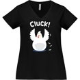 thumbnail image 3 of Inktastic Chicken Barnyard Farm Cluck Women's Plus Size V-Neck T-Shirt, 3 of 5