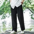 thumbnail image 2 of Men's Casual Pants Lightweight Breathable Elastic Waist Comfortable Summer Trousers for Yoga Beach Walking Outdoor Activities Mens Beach Pants Trousers Vacation Cargo Pants, 2 of 7