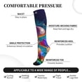 thumbnail image 3 of Bixox Magic Mushrooms ,Fireflies Print Compression Socks,Compression Socks Women & Men Circulation for Medical,Running,Athletic, 3 of 7