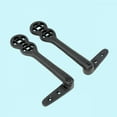 thumbnail image 3 of Renovators Supply Black Stair Carpet Runner Holder Clips Decorative Solid Aluminium Black Powder Coat Finish 5 in. L Modern Designed Carpet Rug Holder Clips w/Screws, 3 of 9