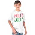 thumbnail image 4 of Christmas Saying Holly Jolly Xmas Crewneck T Shirts Boy Girl Brisco Brands L, 4 of 6