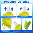 thumbnail image 3 of 24 Pack Collapsible Water Bottles 25oz Foldable with Hook - Leak Proof for Sports Camping Hiking, 3 of 6