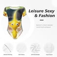 thumbnail image 5 of Lsque Pikmin Women's Crew Neck Short Sleeve Bodysuit Basic T Shirts Tops Onesie Adult Cute Pajama-XX-Large, 5 of 8