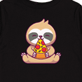 thumbnail image 4 of Inktastic Sloth Pizza Boys or Girls Long Sleeve Toddler T-Shirt, 4 of 5