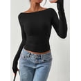 thumbnail image 4 of Remera PRETTYGARDEN 2025 Crop Top de Manga Larga con Fruncido XS, 4 of 8