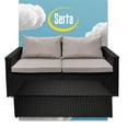 thumbnail image 5 of Serta Laguna Brown Wicker Outdoor Patio Furniture Collection Storage Sofa & Coffee Table Set Black Wicker, 5 of 10
