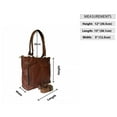 thumbnail image 6 of Women's Cross-body Business Handbag Shoulder Tote Genuine Leather Shopping Bag, 6 of 7