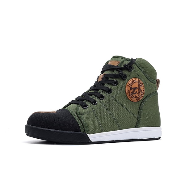 Botas de moto transpirables para todas las estaciones - Zapatillas de ciclismo de moto unisex,Verdes,41